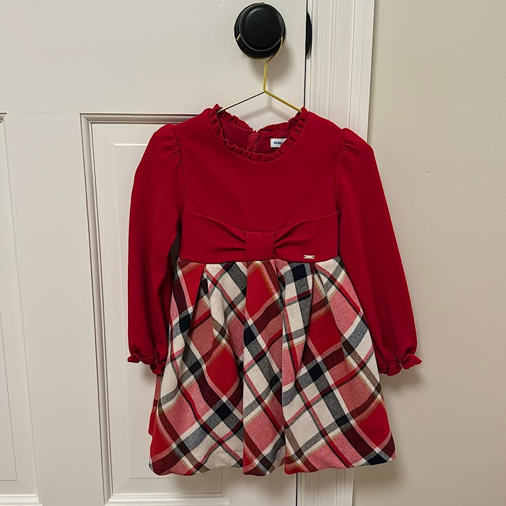 Mayoral.  Holiday dress.  Like new.  Worn once. 36m